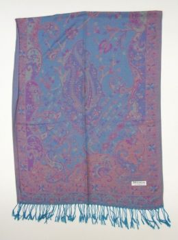 14302 - PASHMINA SHAWL 35-2 Dolly Warden Design 55% Pashmina 45% silk