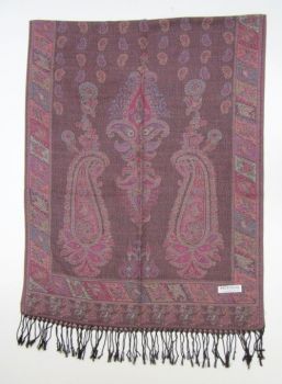 14313 - PASHMINA SHAWL 37-3 Paisley design 55% Pashmina 45% silk