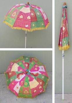 24104 - Beach Umbrella Cotton Embroidered