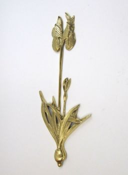 BR14721 - Solid Brass Flower Wall Plaque