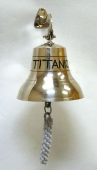 BR1844T - Solid Brass Engraved Bracket Bell 