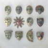 BR20015 - Brass Enameled Mask Set