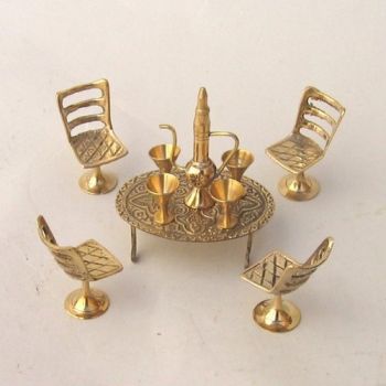 BR2041 - Mini Brass Dining Set