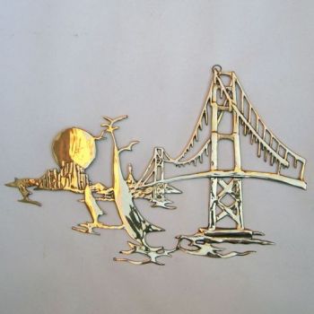 BR20597 - Brass Wall Hanging - Golden Gate Bridge