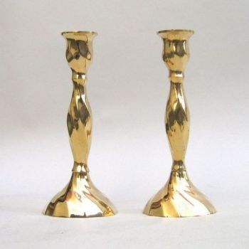 BR22161 - Brass Candle Holder Pair