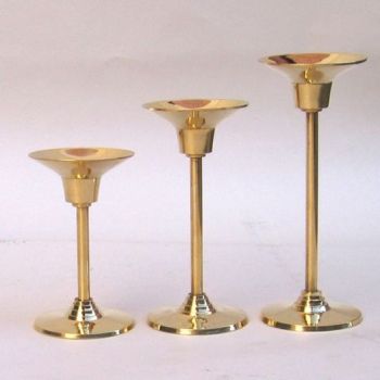 BR22274 - Candle Holder Set, Brass