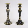 BR2266 - Solid brass Candle Stick Holder Black