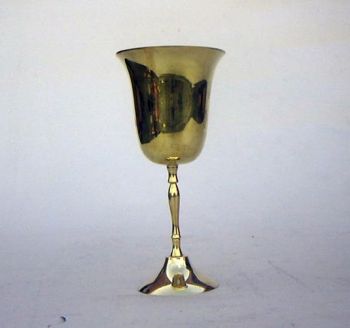 BR2608 - Solid Brass Goblet, Plain