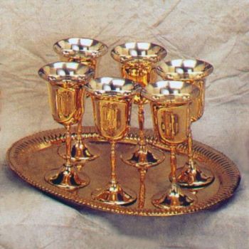 BR2624 - Brass Goblet Service Set