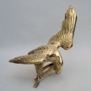 BR2840 - Solid Brass Eagle On Branch