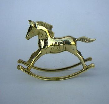 BR2857 - Solid Brass Rocking Horse