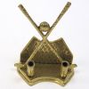 BR3422 - Brass Golf-Themed Pen & Pencil Holder