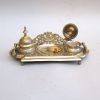 BR3423 - Double Inkwell, Brass Desk Set