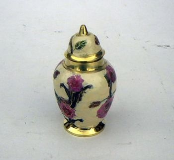 BR40661 - Painted Brass Jar