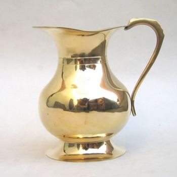 BR40980 - Afghan Jug, Solid Brass, Plain