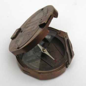 BR4840C - Brunton Compass with box Brass Antique