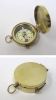 BR48419 - Solid Brass Flat Compass w/Lid. Hvy Casting 2"