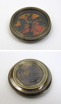 BR484401 - Kelvin pocket anchor compass. Solid brass. Antique looking