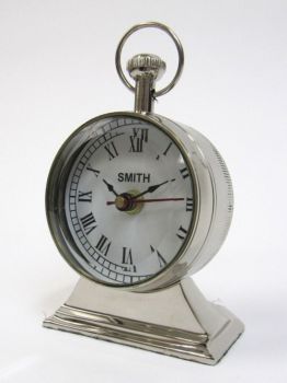 BR48657 - Solid Brass SMITH Clock - With Chrome Finish