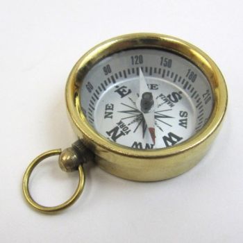 BR48831A - solid brass pocket / pendant compass