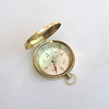 BR48851D - Pocket Flat Compass W/Lid