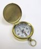 BR4885H - Brass Pocket Compass, white dial, With Lid