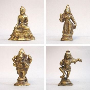 BR5010 - Solid Brass Mini God Statue Set