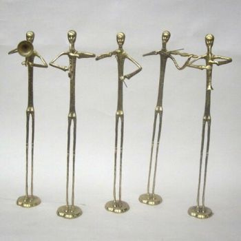 BR50472 - Brass Musician Group Statues