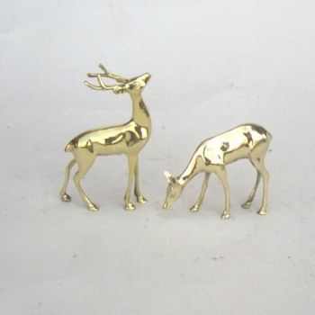 BR60025 - Brass deer set