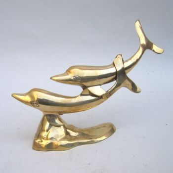 BR6116 - Solid Brass Double Dolphin