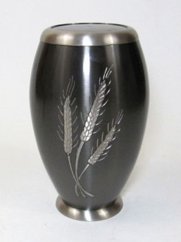 BR7175 - Solid Brass Urn- Screw On Top Wheat