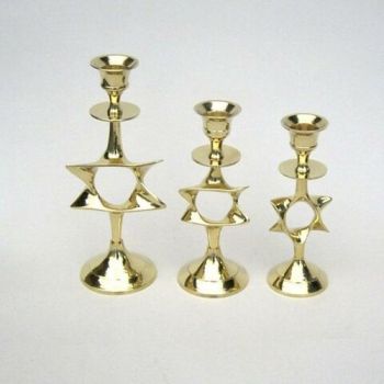 BR9676 - Candle Holder Set, Star of David