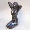 BRZ5002 - Bronze Sitting Nude Woman Statue