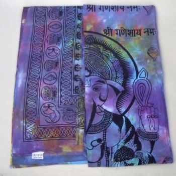 IB2222G - Bedspread, Fine Weaving, Tie-dye Buddha Double