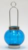 IR15370 - Candle T-Light Sliding Lantern Blue Glass Round