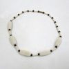 JR1802 - Necklace 5 White Roll 2-Color Small Bead 18