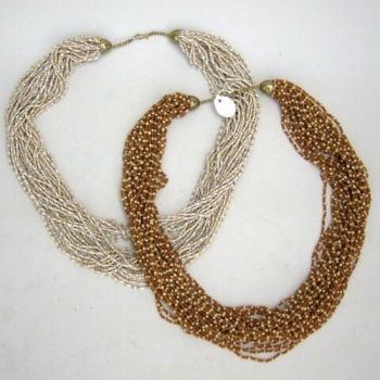 JR1933 - Necklace Beads, 30 Strand Asst Color Large