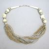 JR1951 - Necklace, Bone Elephant, Multi-strain Beads