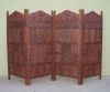 SH15802 - Carved Wooden Screen, Room Divider, 4 Panel