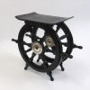 SH8963A - Wooden Pirate Ship Wheel Table with Aluminum Hub