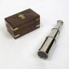 SP48259B - Brass & Chrome Pullout Telescope 6.25" w/ Wooden Box