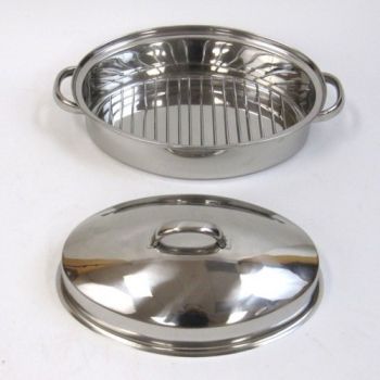 SST6870 - Stainless Steel Roaster Set With Cover