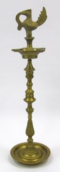 AL1683 - Mahabharat 27" Oil Lamp w/ Brass Finish