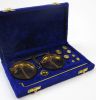 BR40931 - Solid Brass Scale Set in Velvet Box