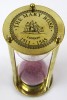 BR4864CP - Brass "MARY ROSE" 3-min. Hourglass w/Maroon Sand