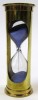 BR4864DB - Brass 3-Min. Hourglass w/ Purple Sand