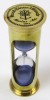 BR4864DB - Brass 3-Min. Hourglass w/ Purple Sand