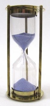 BR4864EB - Brass 5 Minute Timer w/ Purple Sand 6.375"