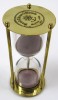 BR4864EP - Brass 5-minute Hourglass w/ Purple Sand 6.375"