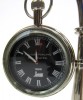 BR48654A - Brass Hanging Clock & Compass (Black Face)